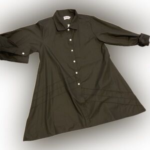 Black Button-Up Shirt Dress